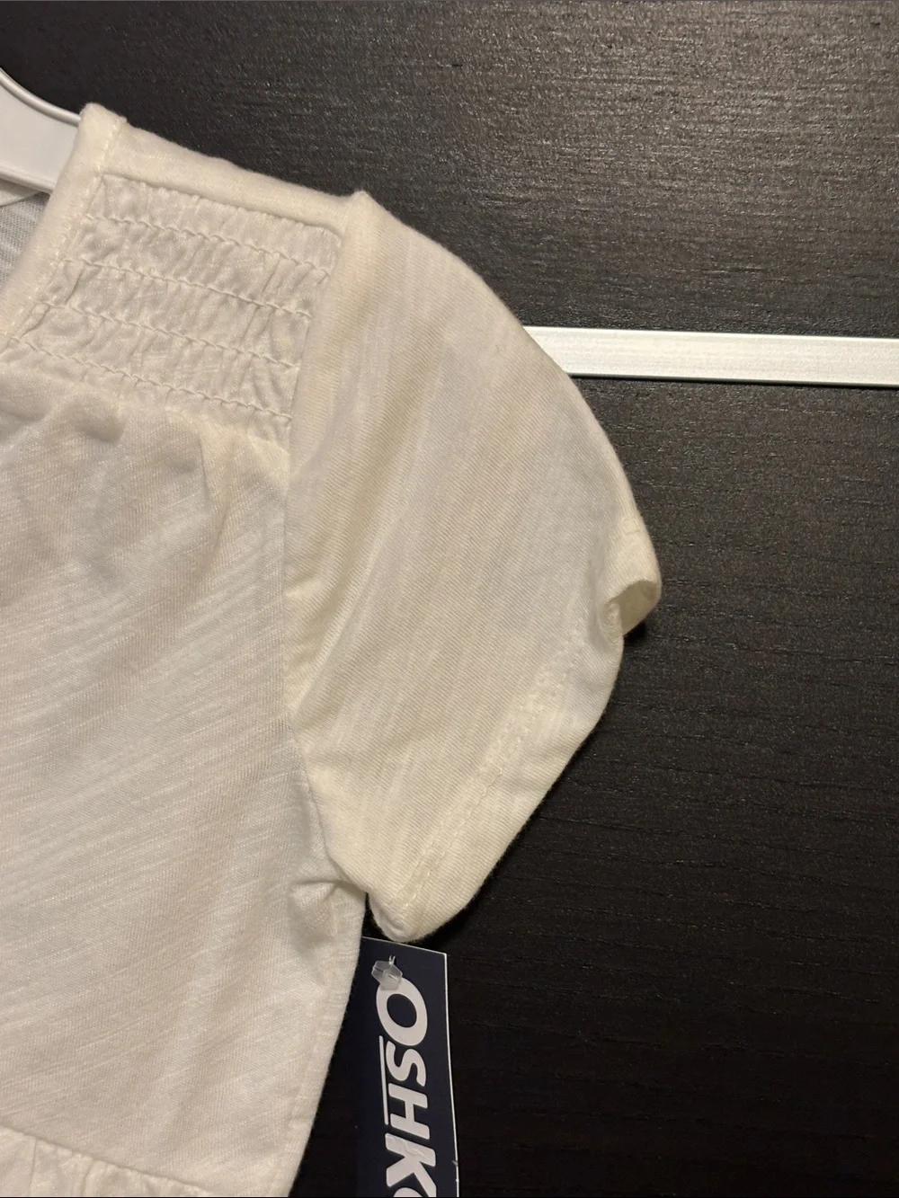 OshKosh B’gosh Toddler Girl's White Peplum Short Sleeve Top